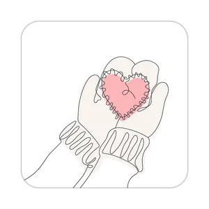 زیر لیوانی کاکتی طرح عاشقانه مدل mp38310