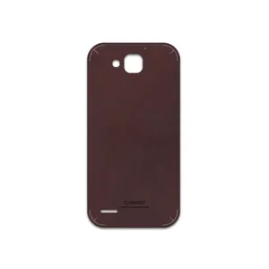 MAHOOT Matte-Dark-Brown-Leather Cover Sticker for Honor 3X G750