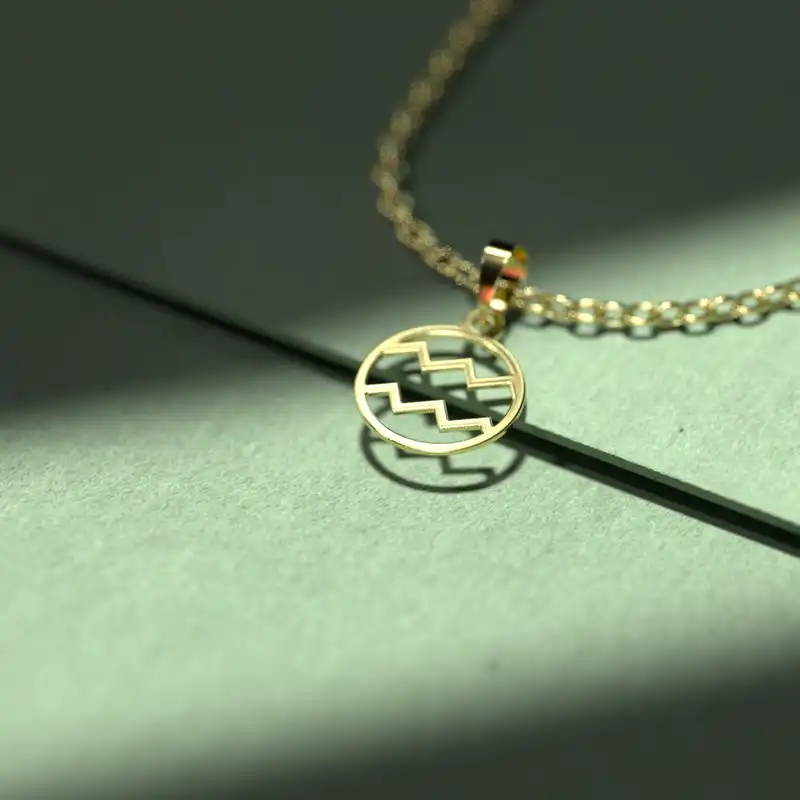 گردنبند طلا 18 عیار زنانه مدوپد مدل دایره کد CA10485