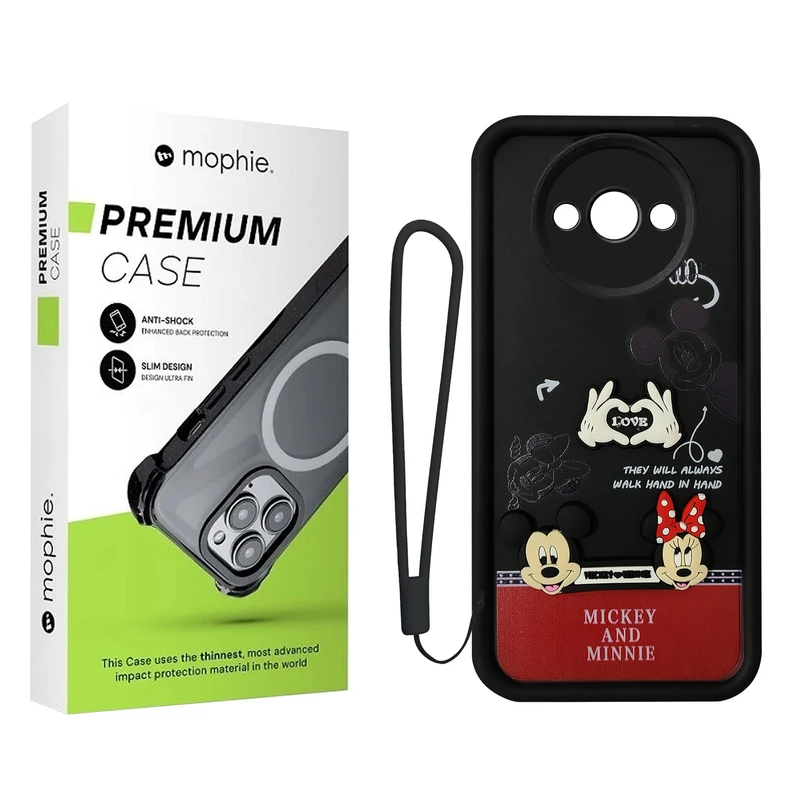کاور موفی مدل Silicone Puffer Minni Mouse Strap مناسب برای گوشی موبایل شیائومی Redmi A3 2024 به همراه بند