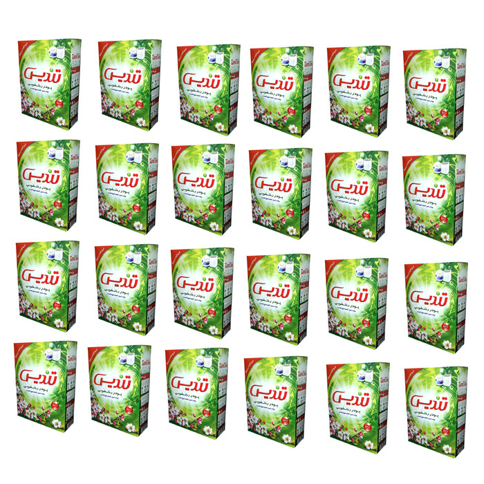 پودر رختشویی دستی تندیس مدل یاس وزن 500 گرم بسته 24 عددی