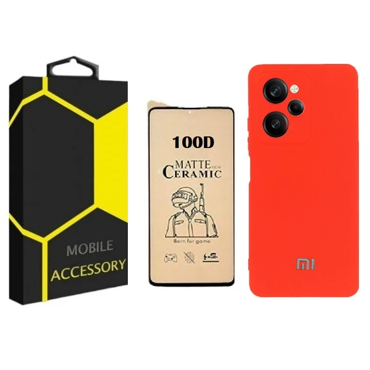 کاور مدل silicon مناسب برای گوشی موبایل شیائومی Poco X5 Pro به همراه محافظ صفحه نمایش