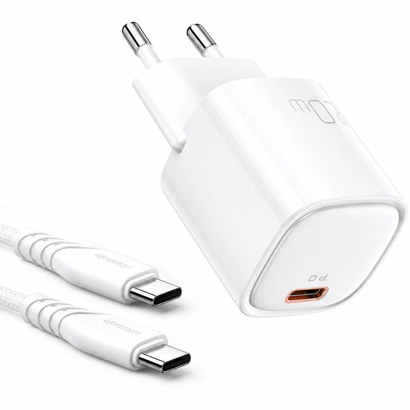 شارژر دیواری 20 وات مک دودو مدل CH-469 به همراه کابل تبدیل USB-C به لایتنینگ