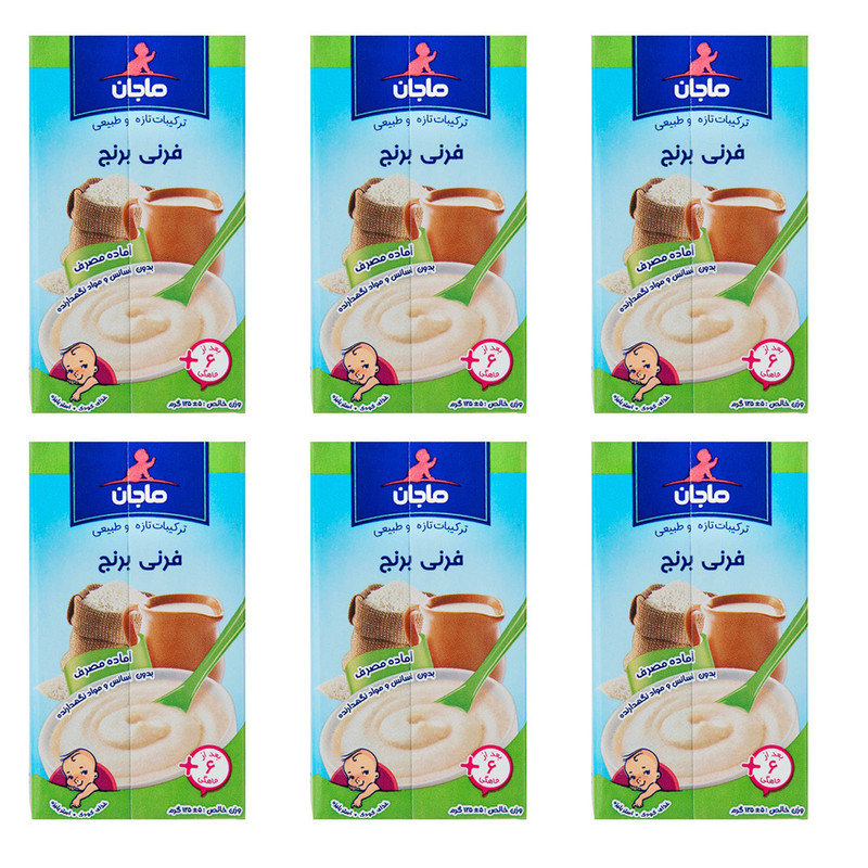 فرنی برنج ماجان کاله - 135 گرم بسته 6 عددی