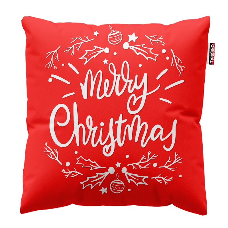 کوسن پاد آفرین مدل کریسمس مبارک کد PK302772 سایز 30*30 سانتی متر