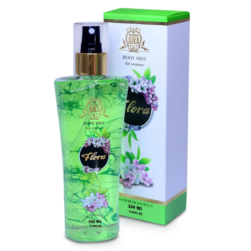 بادی میست زنانه پرفیوم آرا مدل FLORA حجم 250 میلیلیتر
