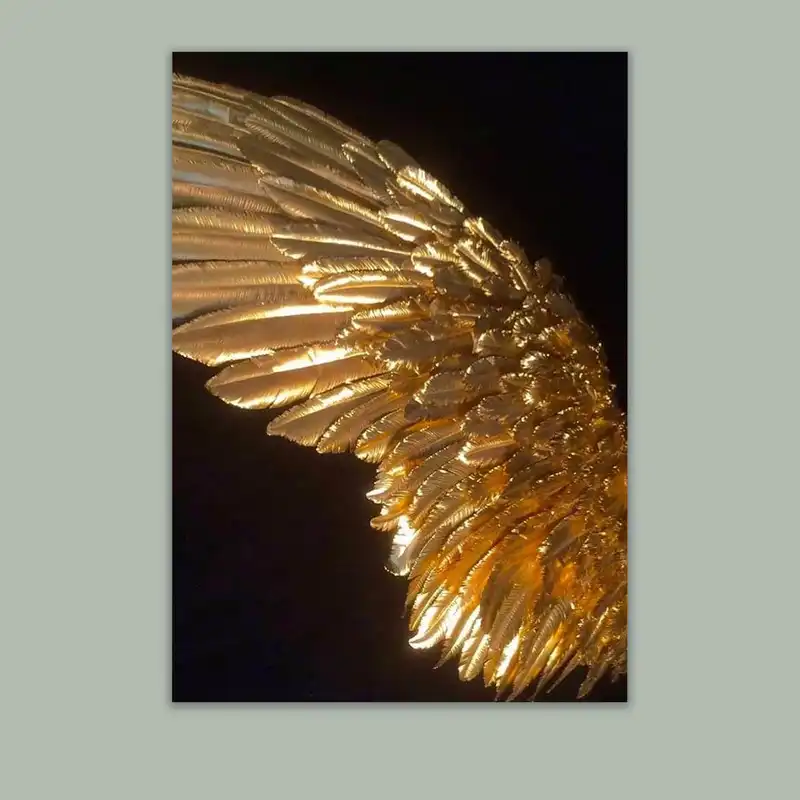 تابلو بوم مدل دختر سنتی و بال کد VND-31 مجموعه 3 عددی