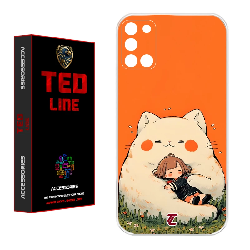 کاور تدلاین طرح گربه نارنجی کد 1138 مناسب برای گوشی موبایل سامسونگ Galaxy A31