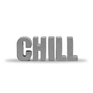 مجسمه طرح حروف بتنی مدل CHILL مجموعه 5 عددی