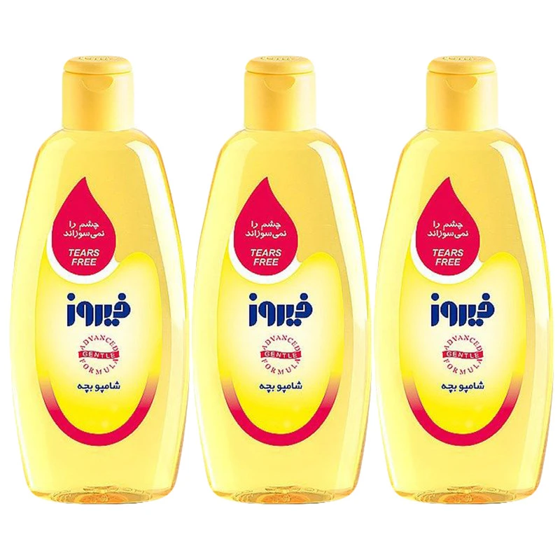 شامپو بچه فیروز مدل ضدسوزش کد B3 حجم 300 میلی لیتر مجموعه 3 عددی