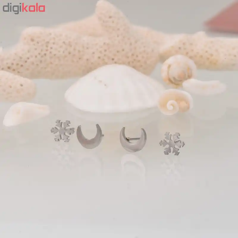 گوشواره زنانه کد GO1262 مجموعه دو عددی