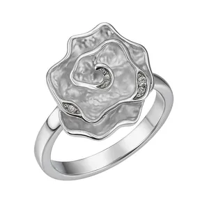 انگشتر زنانه مدل گل نگینی مجلسی 