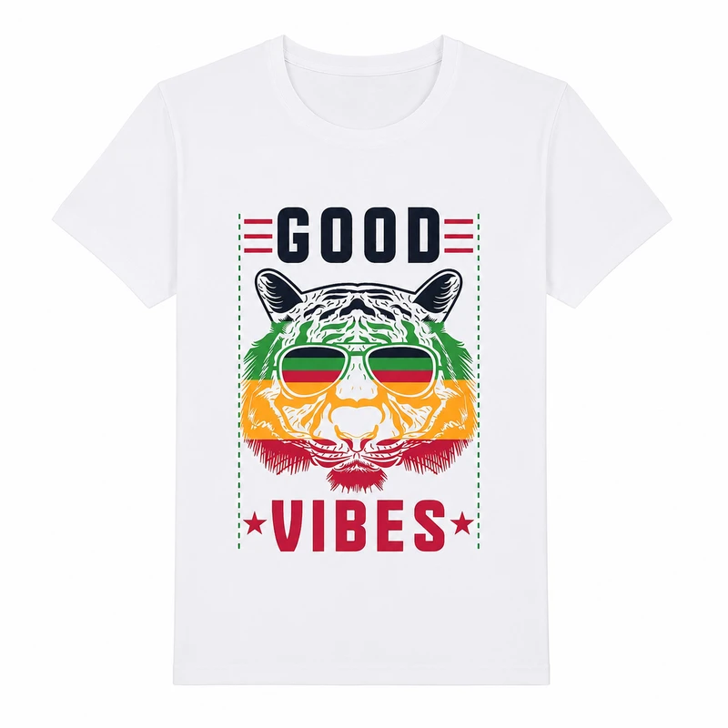 تی شرت آستین کوتاه پسرانه پیپرتس مدل GOOD VIBES