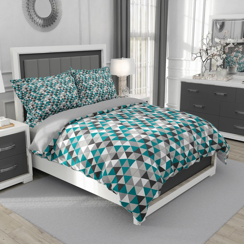 سرویس روتختی مدل هندسی کد 4827 تکنفره 5 تکه