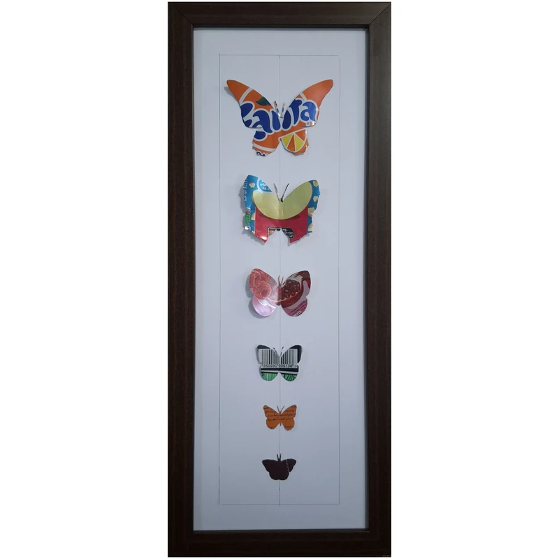  تابلو برجسته مدل پروانه های رنگارنگ پرگل کد 019