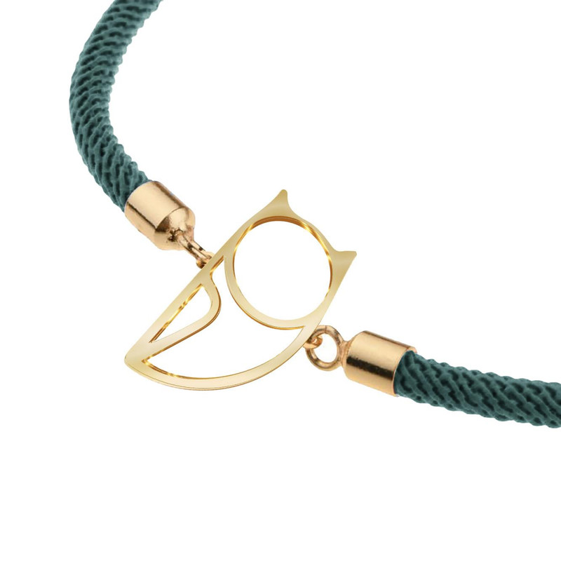 دستبند طلا 18 عیار زنانه مدوپد مدل جغد کد D16-10199