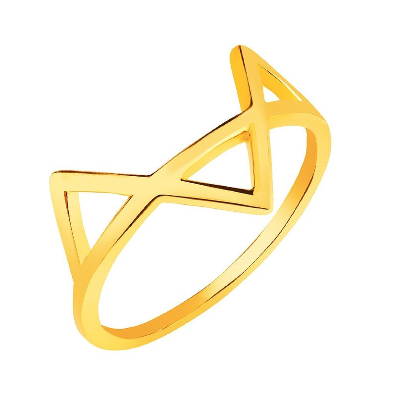  انگشتر طلا 18 عیار زنانه آراقیراتیس مدل مثلث کد Ara0233