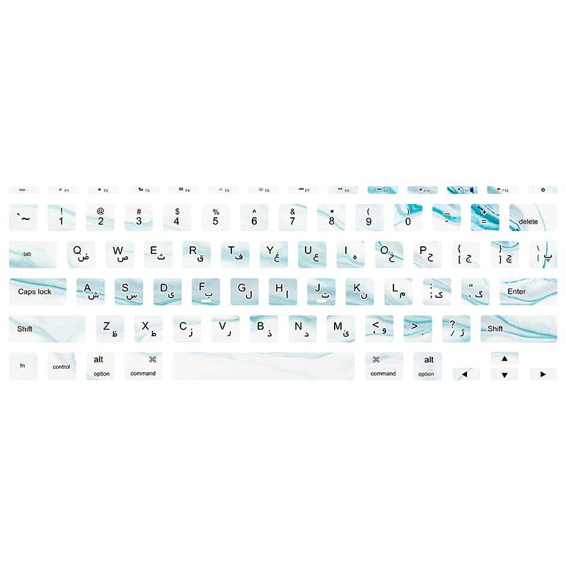 برچسب کیبورد فارسی طرح marble132 مناسب برای مک بوک ایر 11 اینچ 2012-2015 برچسب کیبورد فارسی طرح marble132 مناسب برای مک بوک ایر 11 اینچ 2012-2015