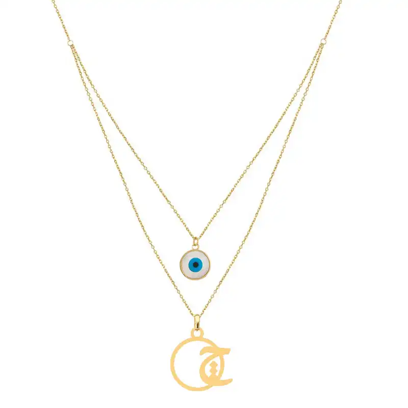 گردنبند طلا 18 عیار زنانه کرابو مدل چ Kr72877