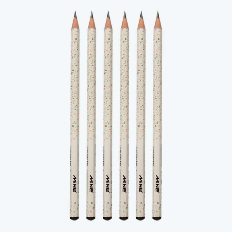مداد مشکی ماین مدل MM-02 بسته 6 عددی