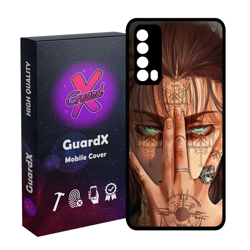 کاور گارد ایکس طرح Eren Anime مدل Glass10449 مناسب برای گوشی موبایل هوآوی Y7A / P Smart 2021