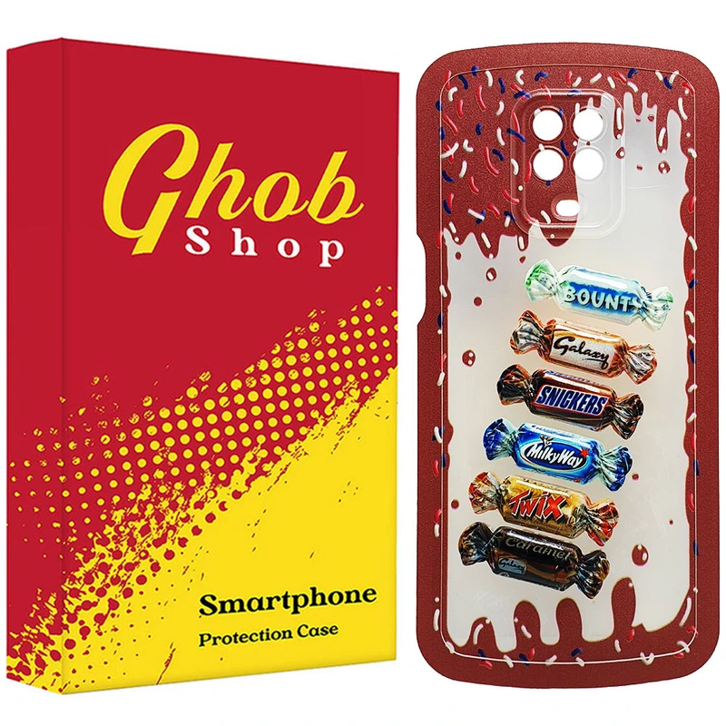 کاور قاب شاپ مدل ژله ای طرح شکلات مناسب برای گوشی موبایل شیائومی Redmi Note 9S / Note 9 Pro / Note 9 Pro Max 