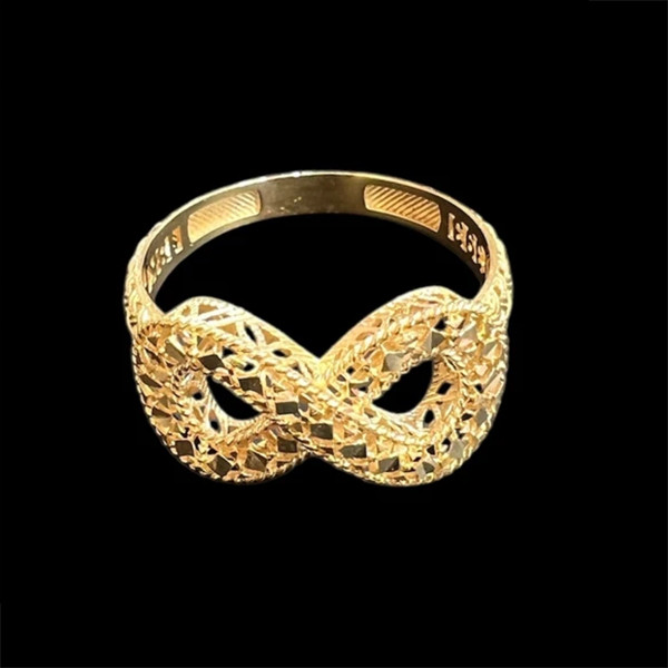 انگشتر طلا 18 عیار زنانه دوست خوب مدل بینهایت Dk410  سایز 56