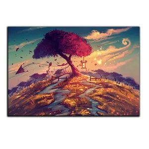 تابلو شاسی بکلیت طرح تک درخت پاییزی مدل SH-S5381