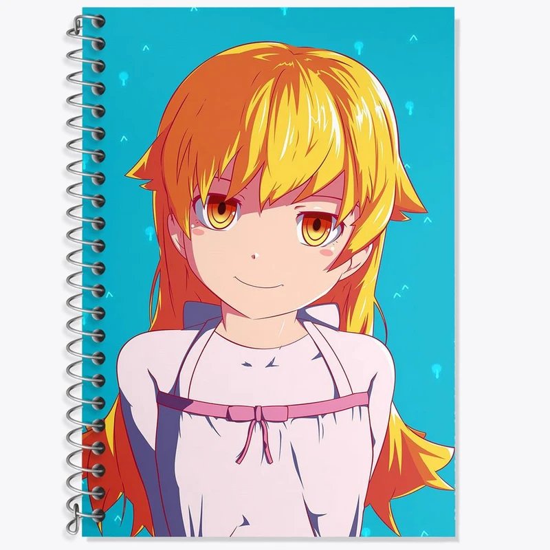 دفتر زبان 50 برگ خندالو مدل سه خط طرح شینوبو اوشینو انیمه مونوگاتاری کد 16224