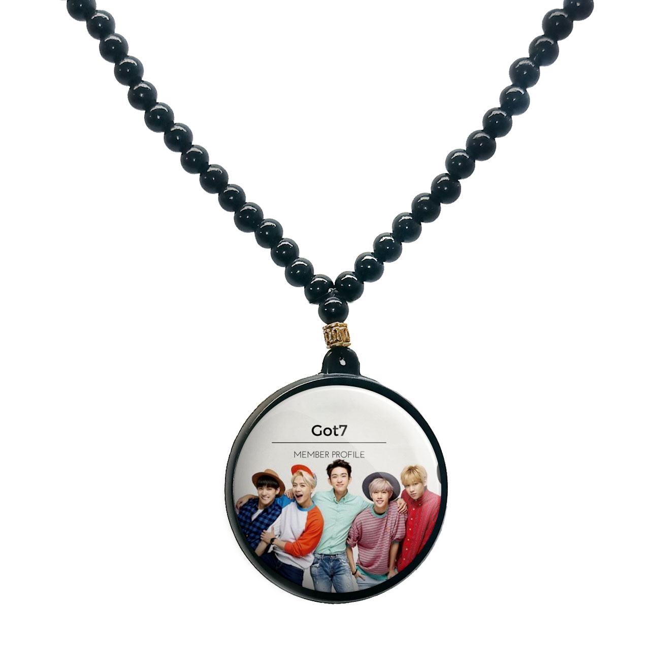 گردنبند پرمانه طرح GOT7 کد pmd.19205 مدل دو طرفه