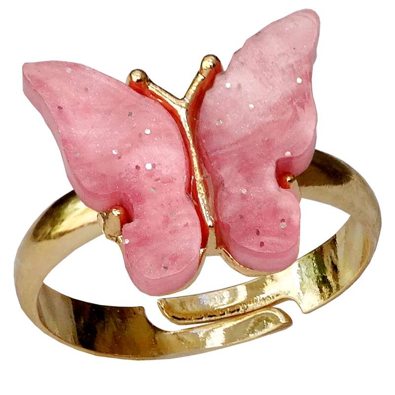 انگشتر دخترانه مدل پروانه عاشق کد 13 