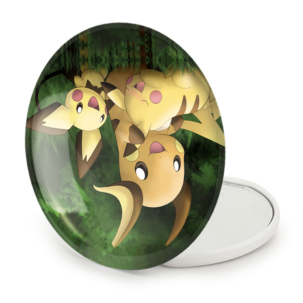 آینه جیبی خندالو طرح پیکاچو انیمه پوکمون مدل تاشو کد 17330