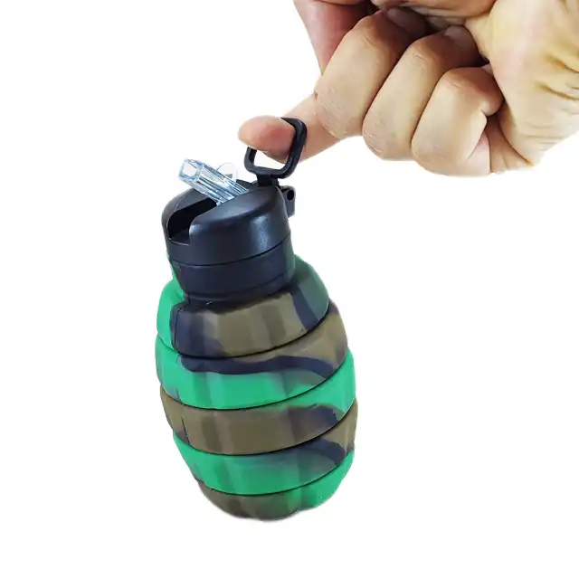 قمقمه مدل تاشو طرح نارنجک گنجایش 0.5 لیتر