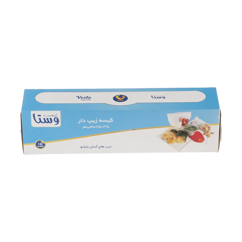 کیسه زیپ دار وستا کد 350025 بسته 15 عددی