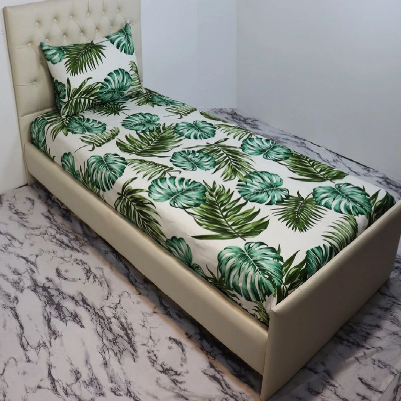 سرویس ملحفه آرین مدل هاوایی کد Ar120 یک نفره 2 تکه