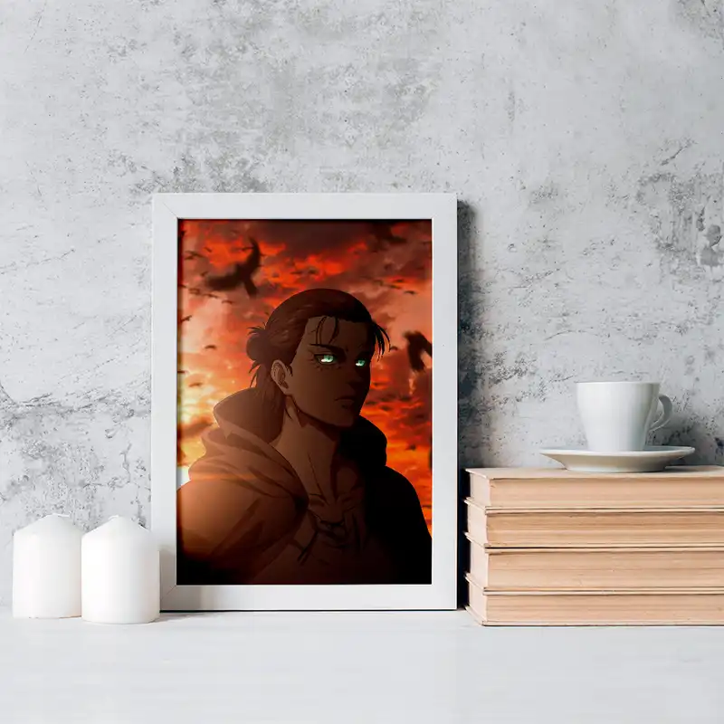 تابلو خندالو مدل ارن یگر انیمه اتک آن تایتان کد 13252