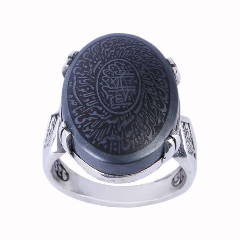 انگشتر نقره مردانه مدل حدید صینی