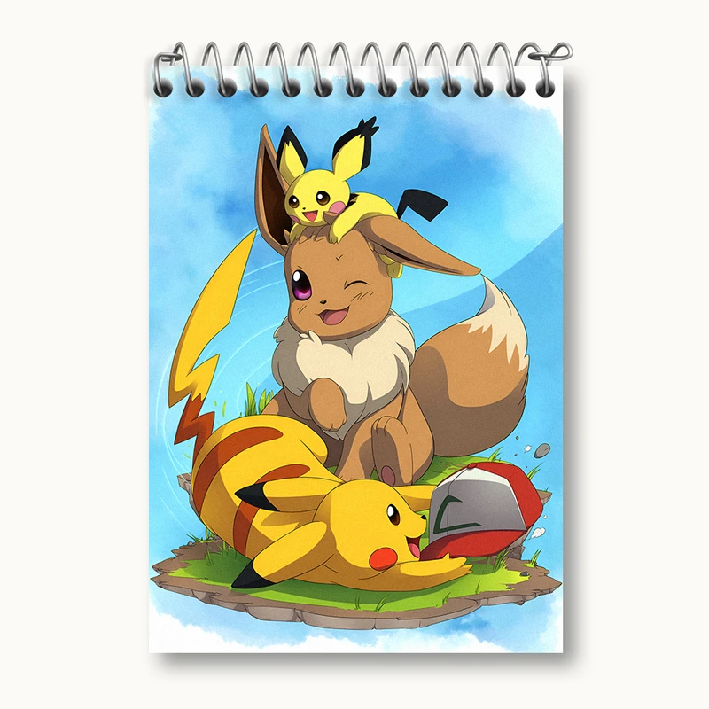 دفتر یادداشت 50 برگ خندالو طرح انیمه پوکمون کد N4978