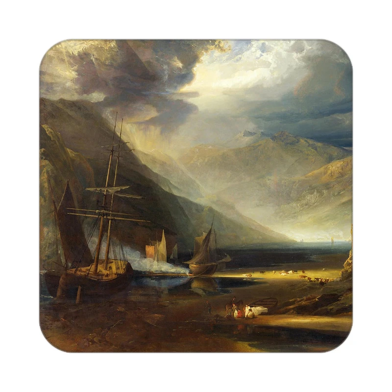 زیر لیوانی کاکتی طرح نقاشی رنگ روغن مدل mg10004