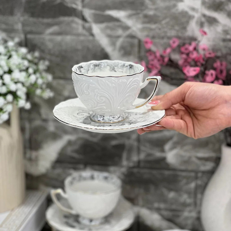 سرویس چای خوری 12 پارچه 6 نفره شاهین مدل dantella e