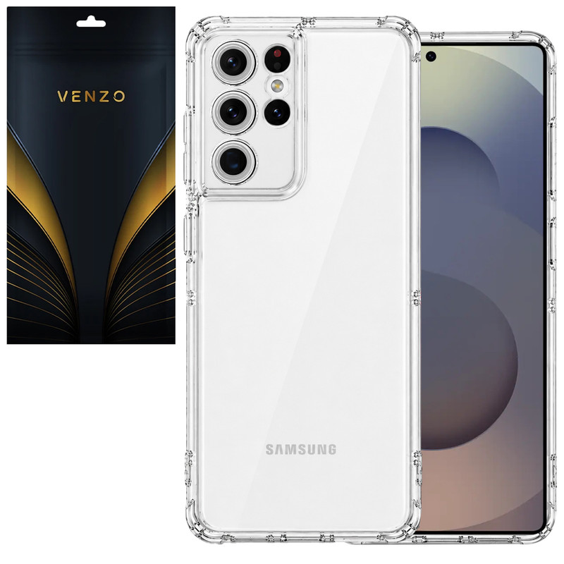 کاور ونزو مدل Crystal مناسب برای گوشی موبایل سامسونگ Galaxy S25 Ultra