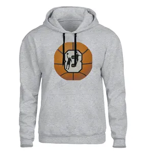 هودی مردانه مدل بسکتبال کد B502 رنگ طوسی