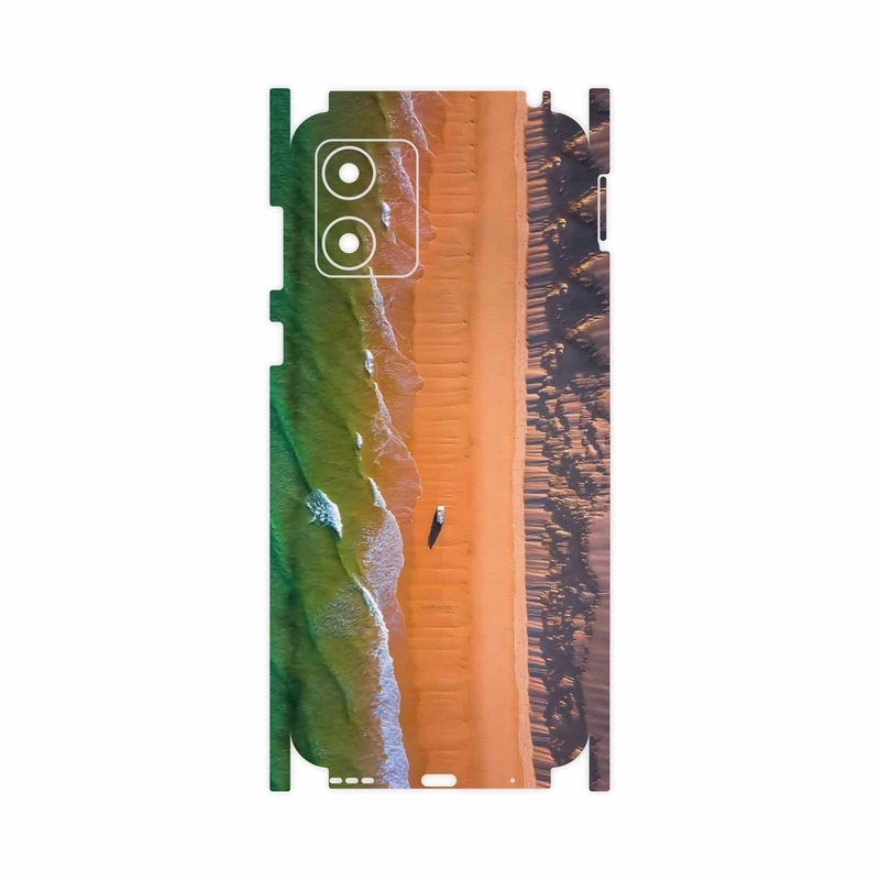 برچسب پوششی ماهوت مدل Beach and Green Sea-FullSkin مناسب برای گوشی موبایل موتورولا Moto E13