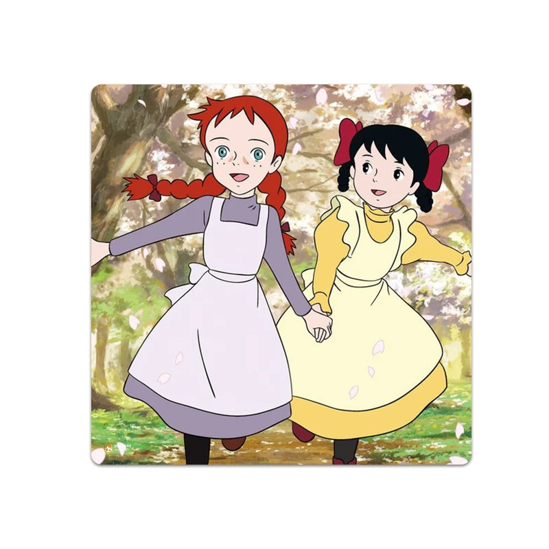 ماوس پد هومرو مدل NX011 طرح آنشرلی با موهای قرمز سایز 40x40 سانتی متر