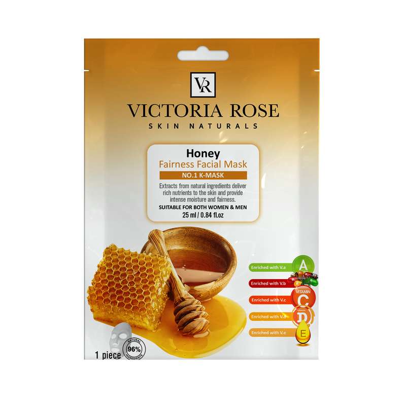  ماسک صورت ویکتوریا رز مدل Honey حجم 25 میلی لیتر بسته 10 عددی