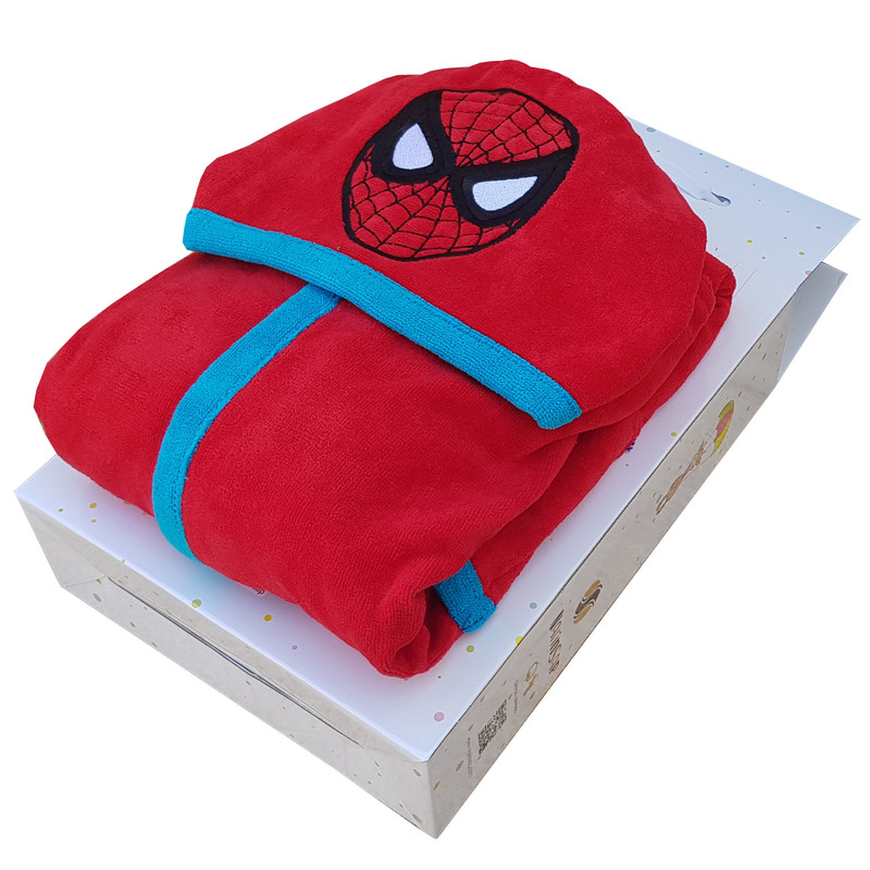 حوله پالتویی نارین ساپ طرح مرد عنکبوتی سایز 90 سانتی متر