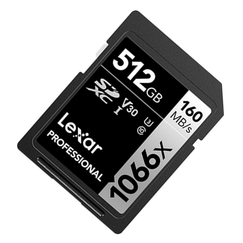 کارت حافظه SDXC لکسار مدل Professional کلاس 10 استاندارد UHS-I U3 سرعت 160MBps ظرفیت 512 گیگابایت