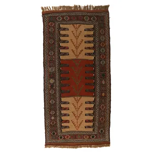 گلیم دستبافت دومتری طرح سفره کردی کد 140430