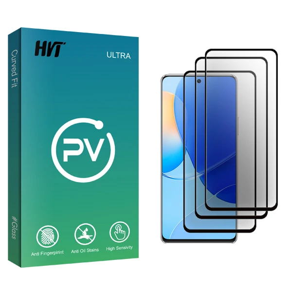 محافظ صفحه نمایش سرامیکی اچ وی تی مدل PV Glass MIX2106 مناسب برای گوشی موبایل هوآوی Nova 9 SE بسته سه عددی