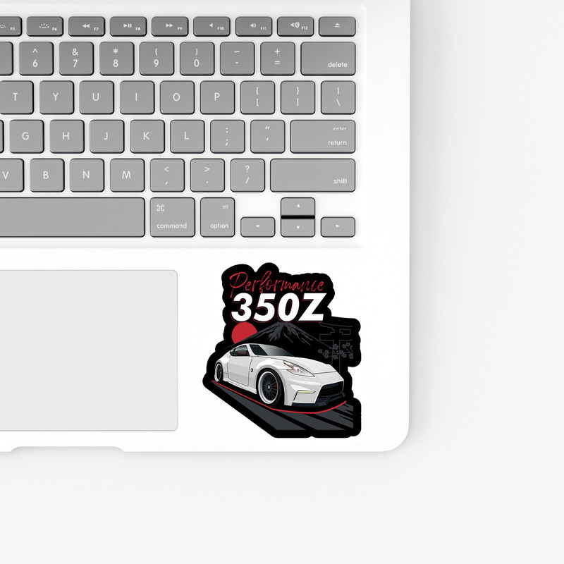 استیکر لپ تاپ و موبایل بووم طرح ماشین مدل Nissan 350z کد UV049